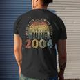 Awesome Since June 2004 Vintage 19Th Birthday Party Retro Mens Back Print T-shirt Gifts for Him