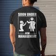 Bachelor Party Under New Management Wedding Groom Mens Back Print T-shirt Gifts for Him