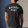 Badass Poet Poetry Writer Men's T-shirt Back Print Gifts for Him