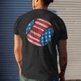 Baseball American Flag 4Th Of July Kids Boys Girls Women Mens Back Print T-shirt Gifts for Him