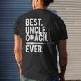 Baseball Best Uncle Coach Ever Proud Dad Daddy Fathers Day Mens Back Print T-shirt Gifts for Him