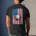 Baseball July 4Th For Men Boys Patriotic American Flag Usa Mens Back Print T-shirt Gifts for Him