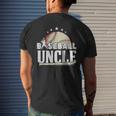 Baseball Uncle Fathers Day Mens Back Print T-shirt Gifts for Him