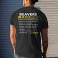 Beavers Name Gift Beavers Facts V3 Mens Back Print T-shirt Gifts for Him