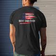 Best Dad Ever Us American Flag Dad Gifts Fathers Day Mens Back Print T-shirt Gifts for Him