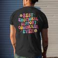 Best Emotional Support Coworker Ever Men's T-shirt Back Print Gifts for Him