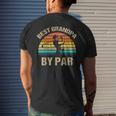 Best Grandpa By Par Fathers Day Golf Men's Back Print T-shirt Gifts for Him