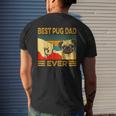 Best Pug Dad Ever Retro Vintage Men's Back Print T-shirt Gifts for Him