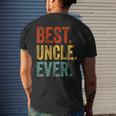 Best Uncle Ever Fathers Day Present Papa Daddy Grandpa Men's Back Print T-shirt Gifts for Him