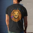 Bisexual Flag Lion Lgbt Pride Month Bi Pride Stuff Animal Mens Back Print T-shirt Gifts for Him