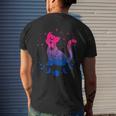 Bisexual Pride Flag Colors Astronomy Cat Mens Back Print T-shirt Gifts for Him