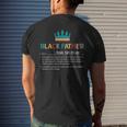 Black Father Noun Fathers Day African American Black Father Mens Back Print T-shirt Gifts for Him