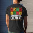 Black Father The Essential Element Fathers Day Funny Dad Mens Back Print T-shirt Gifts for Him
