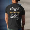 Blessed Daddy Father Family Matching Thanksgiving Dad Men's Back Print T-shirt Gifts for Him
