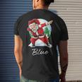 Blue Name Gift Santa Blue Mens Back Print T-shirt Gifts for Him