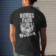 Bonus Dads With Beards - Fatherhood Stepdad Stepfather Uncle Mens Back Print T-shirt Gifts for Him