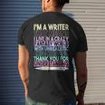 Book Author Novelist | Im A Writer Writer Funny Gifts Mens Back Print T-shirt Gifts for Him