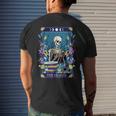 Book Lover Tarot Card The Reader Mystic Funny Skeleton Tarot Funny Gifts Mens Back Print T-shirt Gifts for Him
