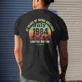 Born In July 1984 37 Year Old Birthday Limited Edition Mens Back Print T-shirt Gifts for Him