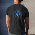Brain Neuron Fancy Blue Nerve Neurology Neuroscience Men's T-shirt Back Print Gifts for Him