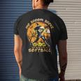 My Broom Broke So Now I Play Softball Baseball Halloween Men's T-shirt Back Print Gifts for Him