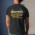 Brother Birthday Crew Construction Family Birthday Party Mens Back Print T-shirt Gifts for Him