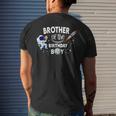 Brother Of The Birthday Boy Space Astronaut Birthday Family Mens Back Print T-shirt Gifts for Him