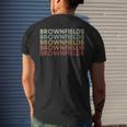 Brownfields Louisiana Brownfields La Retro Vintage Text Men's T-shirt Back Print Gifts for Him