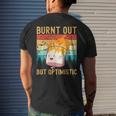 Burnt Out But Optimistic Cute Marshmallow Camping Vintage Men's T-shirt Back Print Gifts for Him
