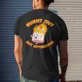 Burnt Out But Optimistic Funny Saying Humor Quote Mens Back Print T-shirt Gifts for Him