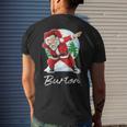 Burton Name Gift Santa Burton Mens Back Print T-shirt Gifts for Him