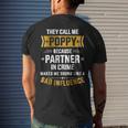Call Me Poppy Partner Crime Bad Influence For Fathers Day Mens Back Print T-shirt Gifts for Him
