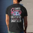 Camper Queen Classy Sassy Smart AssyCamping Rv Gift Camping Funny Gifts Mens Back Print T-shirt Gifts for Him