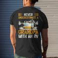 Camping Lover Never Underestimate A Grandpa With An Rv Men's T-shirt Back Print Gifts for Him