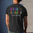 Cancer Awareness Clothing - Fight Cancer Ribbon Mens Back Print T-shirt Gifts for Him