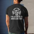 I Can't Hear You Listening To Anatolian Rock Men's T-shirt Back Print Gifts for Him