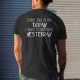 I Cant Talk To You Today I Talked To Two People Yesterday Men's Back Print T-shirt Gifts for Him