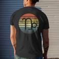 Capricorn Retro Sunset Zodiac Sign Birthday Men's T-shirt Back Print Gifts for Him