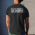 Car Salesman Job Title Employee Funny Worker Car Salesman Mens Back Print T-shirt Gifts for Him