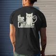 Cat Dad The Catfather Cats Kitten Men's Back Print T-shirt Gifts for Him