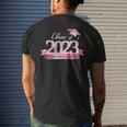 Class Of 2023 Congratulations Graduate Pink Black Outfit Mens Back Print T-shirt Gifts for Him