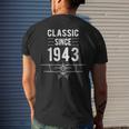 Classic 1943 Airplane Aircraft 80Th Birthday Men Men's T-shirt Back Print Gifts for Him
