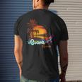 Cocoa Florida Beach Summer Vacation Palm Trees Sunset Men Florida Gifts & Merchandise Funny Gifts Mens Back Print T-shirt Gifts for Him