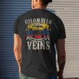 Colombian Blood Runs Through My Veins Men's T-shirt Back Print Gifts for Him