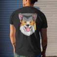 Corgi Graduation Graduate Hat Corgi Mens Back Print T-shirt Gifts for Him