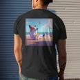 Corgi Meeting Seagulls On The Beach Animal Lover Mens Back Print T-shirt Gifts for Him Corgi Meeting Seagulls On The Beach Animal Lover Mens Back Print T-shirt Gifts for Him
