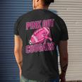 Cougars Pink Out Football Tackle Breast Cancer Men's T-shirt Back Print Gifts for Him