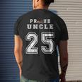 Custom Proud Football Uncle Number 25 Personalized For Men Mens Back Print T-shirt Gifts for Him