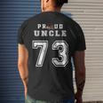 Custom Proud Football Uncle Number 73 Personalized For Men Mens Back Print T-shirt Gifts for Him