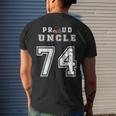 Custom Proud Football Uncle Number 74 Personalized For Men Mens Back Print T-shirt Gifts for Him